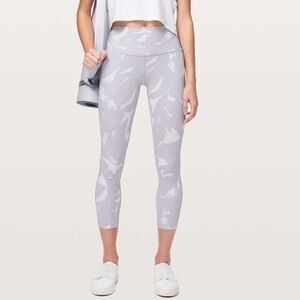 Lululemon Wunder Under High Rise Tight Luxtreme Flower Pop White Silver
